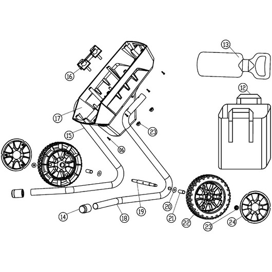 Ось колес и колеса Champion SH251